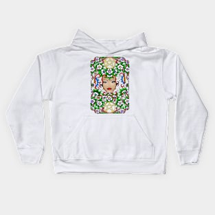 Lovely Green Lady Pentagram Protection Kids Hoodie